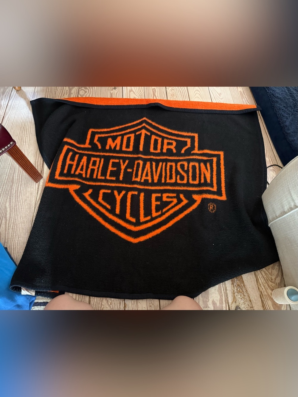 Vintage Harley-Davidson Biederlack Fleece Blanket